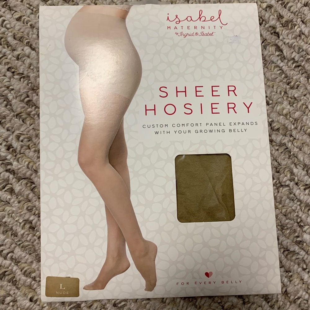 NWT Isabel Maternity Sheer-Nude Large